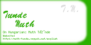 tunde muth business card